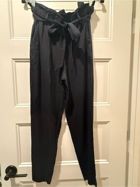 H&M Black Paperbag Waist Pants